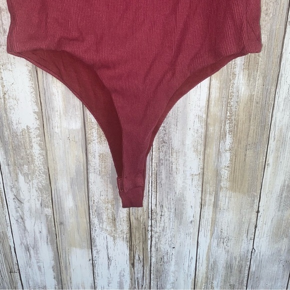 Lulus Maroon Stretch Thong Bodysuit - Picture 3 of 5